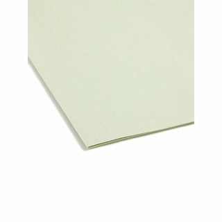 Smead FasTab 1/3 Tab Cut Letter Recycled Fastener Folder - 8 1/2" x 11" - 2 Fastener(s) - Top Tab Location - Assorted Position Tab Position - Moss - 10% Recycled - 18 / Box