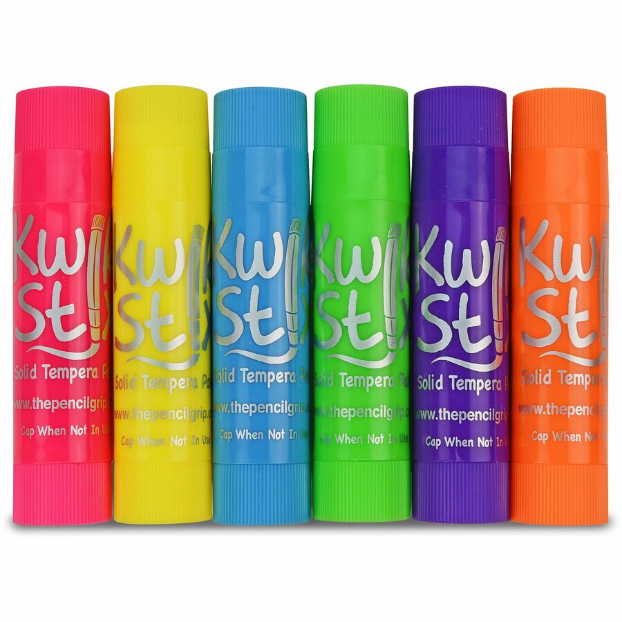 Kwik Stick Tempera Paint, 3.5", Assorted Colors, 24/Pack