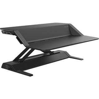 Lotus Sit-Stands Workstation, 32.75" x 24.25" x 5.5" to 22.5", Black