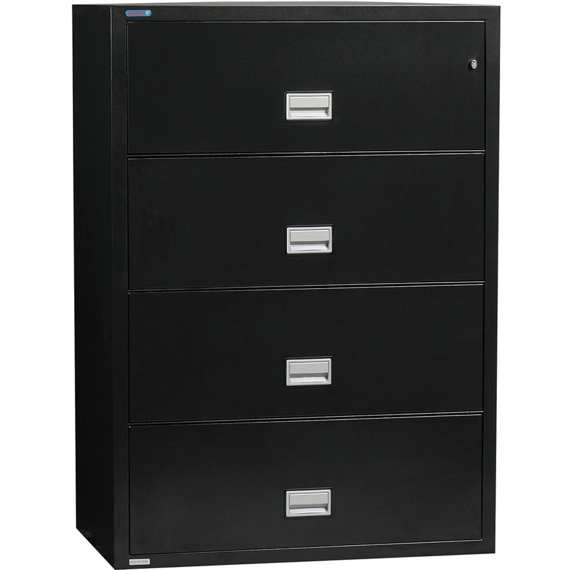 phoenix-world-class-lateral-file-4-drawer-389-x-236-x-547-4-x-drawers-for-file-lateral-fire-resistant-explosion-resistant-impact-resistant-security-lock-black_pxslat4w38b - 1