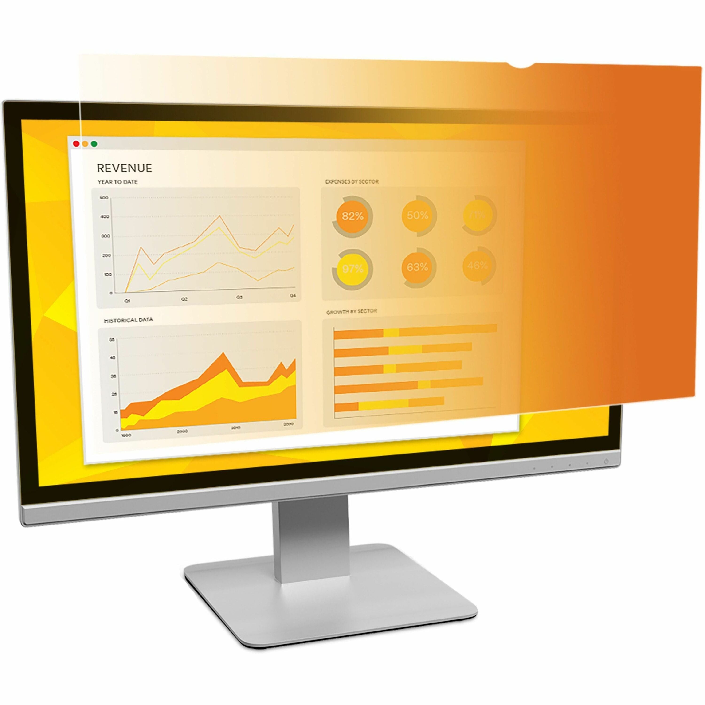 3M Gold Privacy Filter for 23in Monitor, 16:9, GF230W9B - For 23" Widescreen LCD Monitor - 16:9 - Scratch Resistant, Dust Resistant