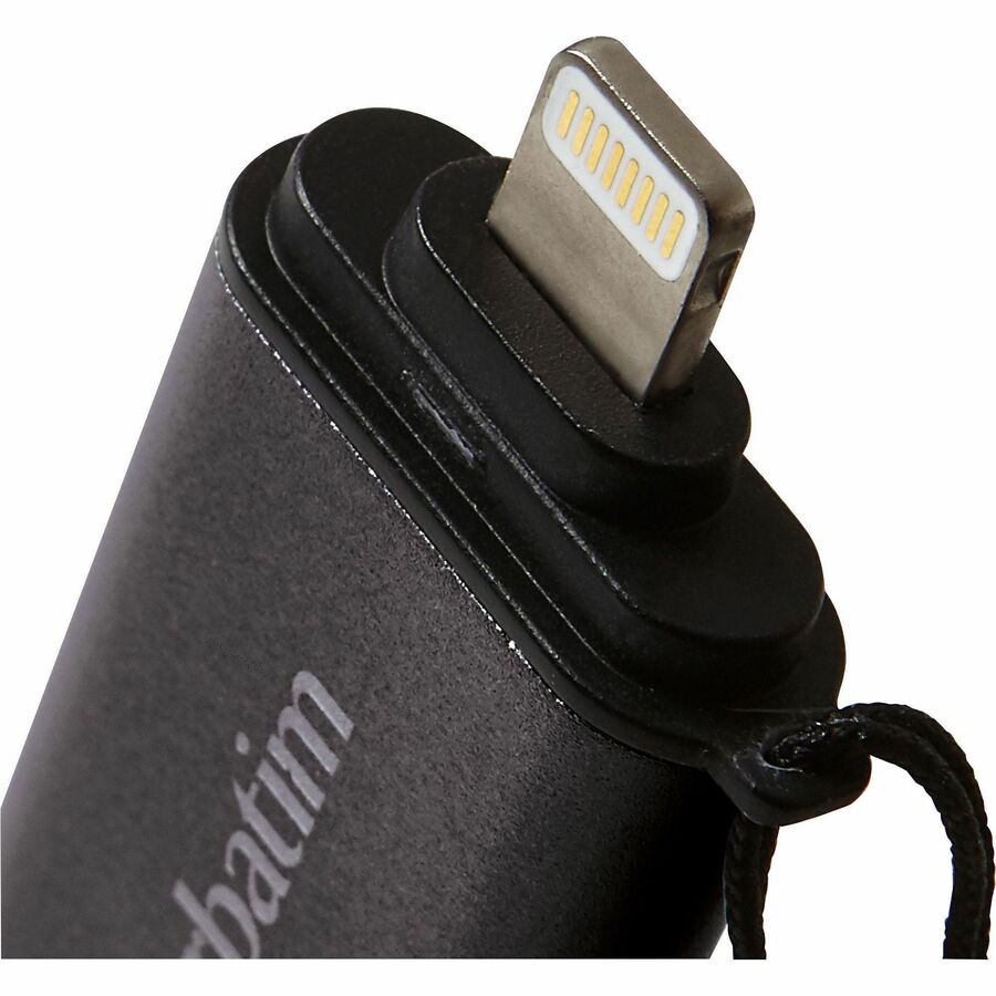 Store 'n' Go Dual USB 3.0 Flash Drive for Apple Lightning Devices, 32 GB, Graphite