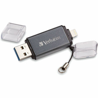 Store 'n' Go Dual USB 3.0 Flash Drive for Apple Lightning Devices, 32 GB, Graphite