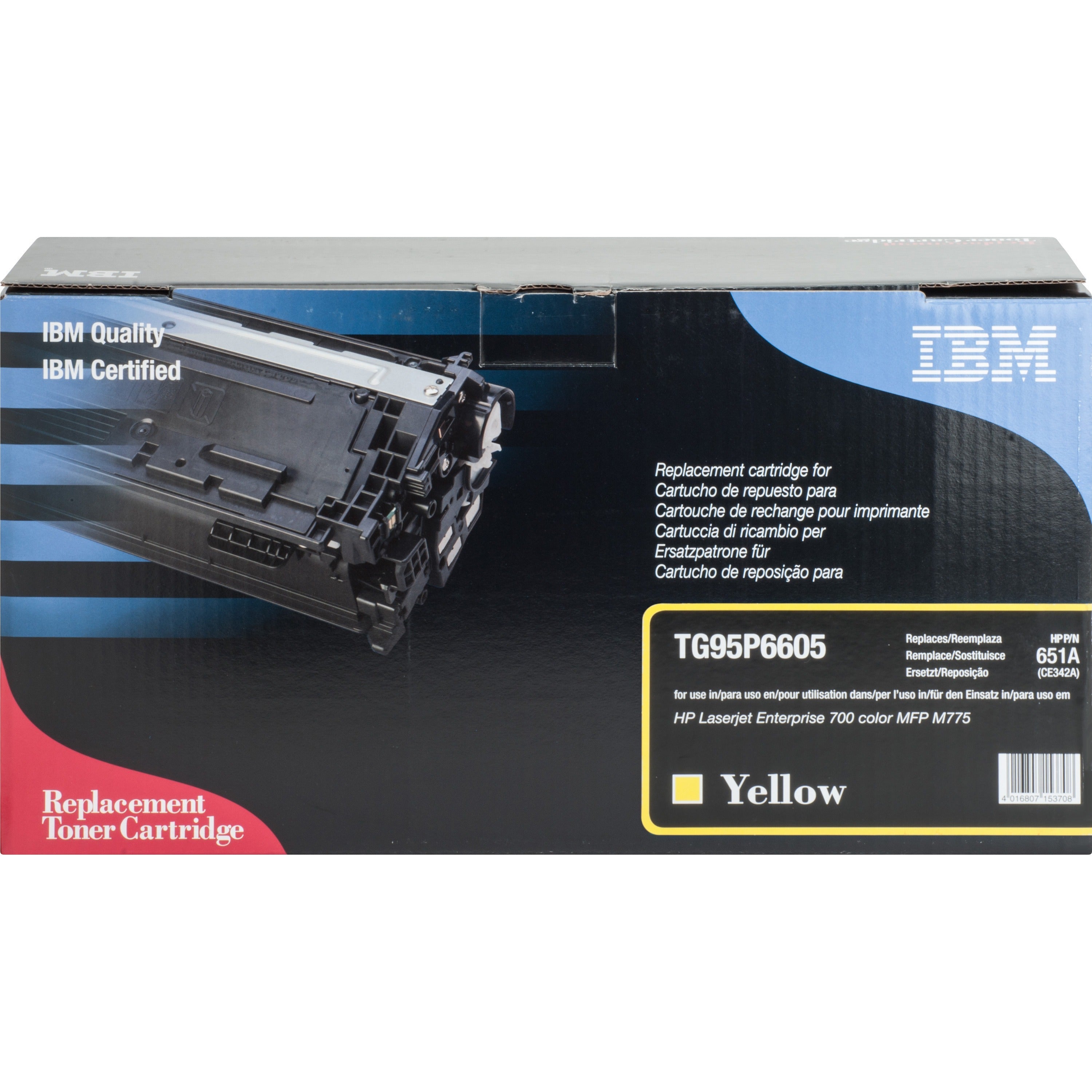 ibm-remanufactured-toner-cartridge-alternative-for-hp-651a-ce342a-laser-16000-pages-yellow-1-each_ibmtg95p6605 - 1