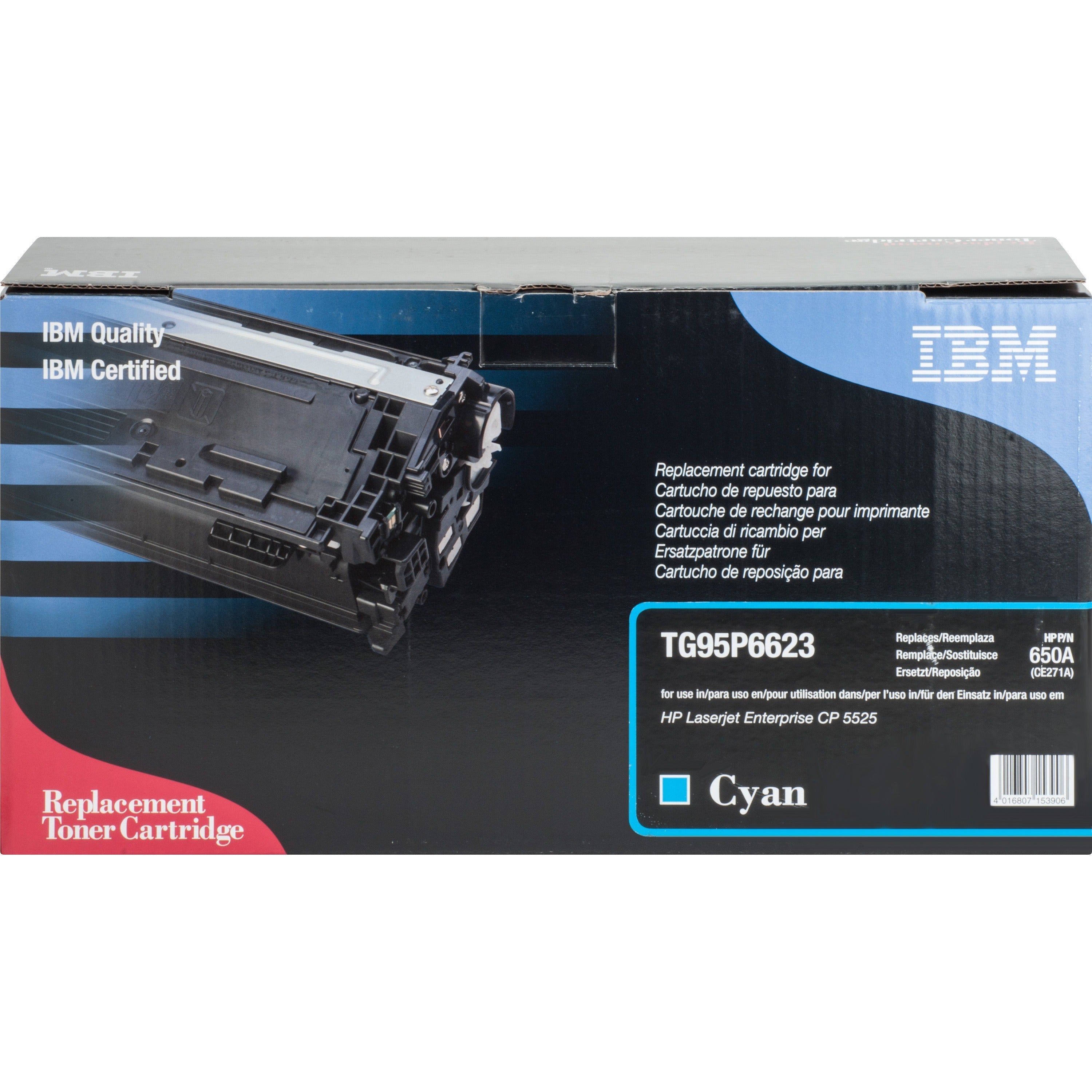 ibm-remanufactured-laser-toner-cartridge-alternative-for-hp-650a-ce271a-cyan-1-each-15000-pages_ibmtg95p6623 - 1