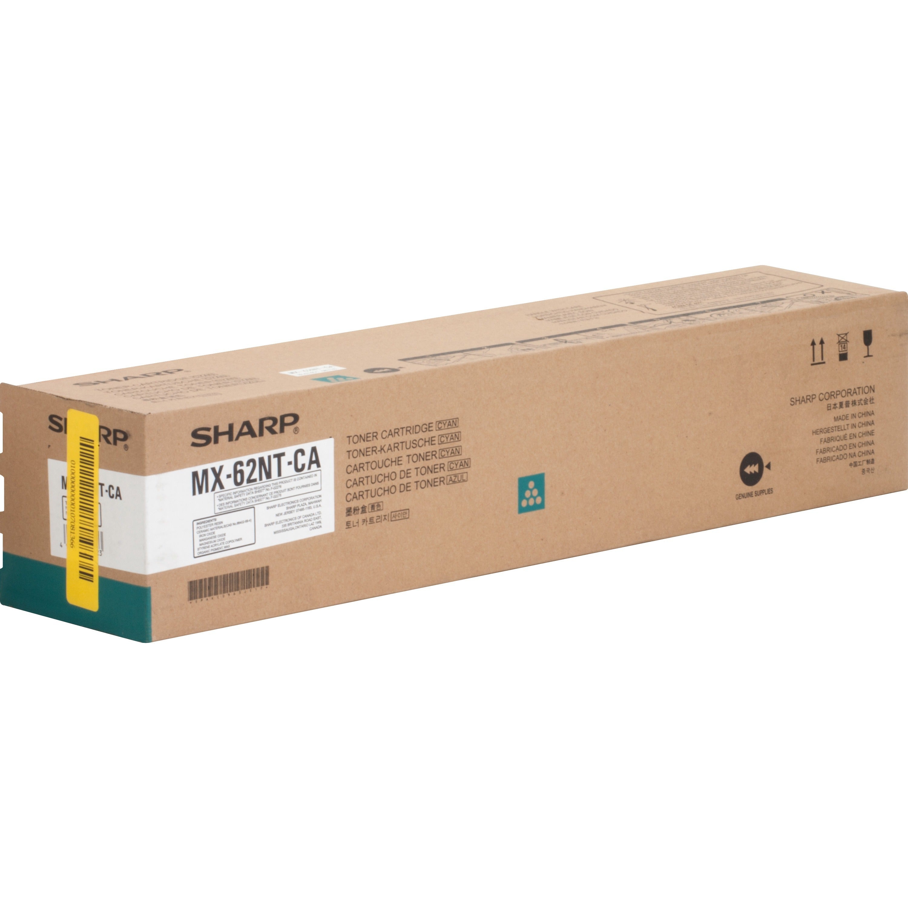 sharp-mx62ntca-original-toner-cartridge-laser-high-yield-40000-pages-cyan-1-each_shrmx62ntca - 1