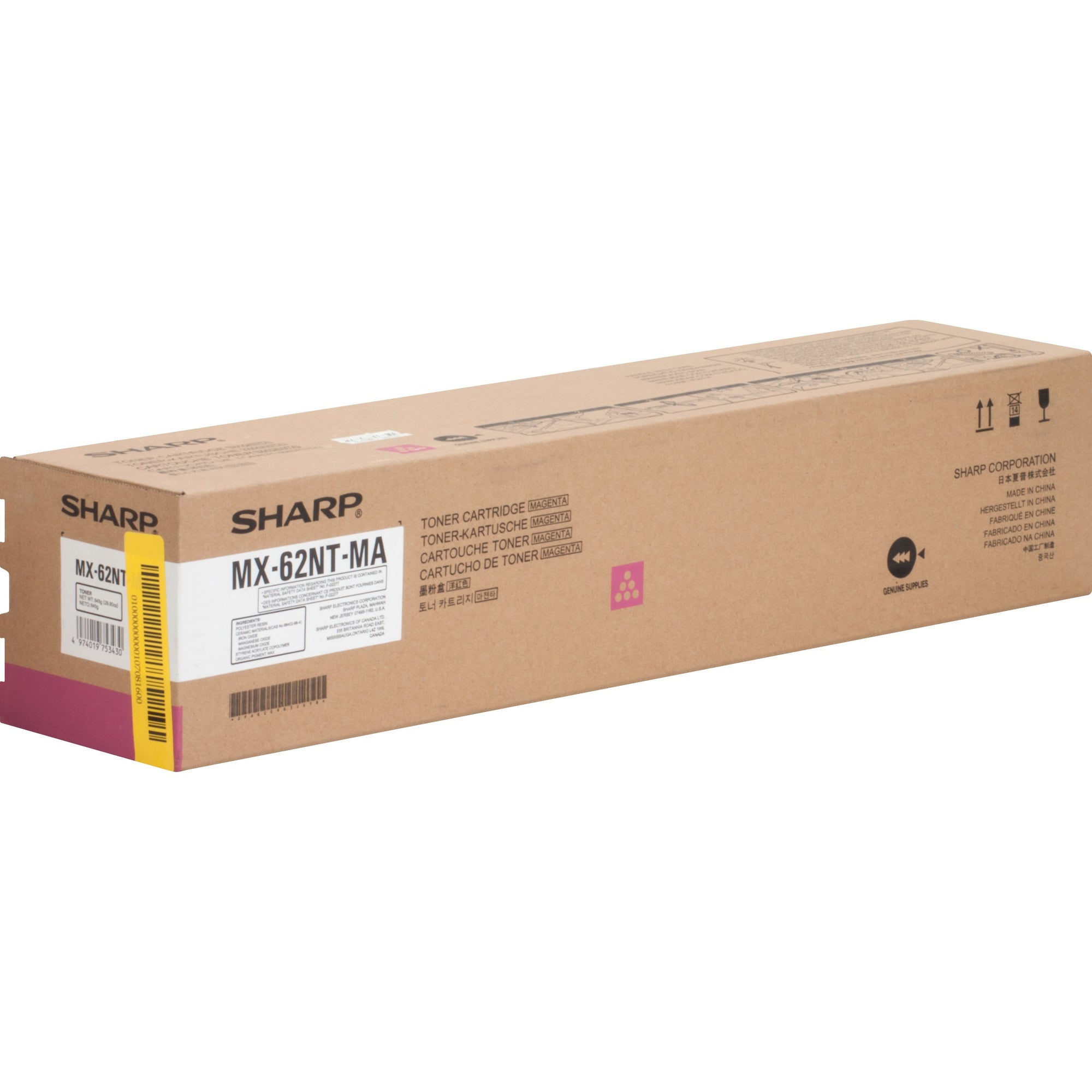 Sharp MX62NTMA Original Toner Cartridge - Laser - High Yield - 40000 Pages - Magenta - 1 Each