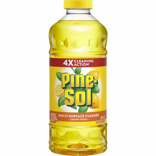 Pine-Sol All Purpose Cleaner - Concentrate - 60 fl oz (1.9 quart) - Lemon Fresh Scent - 6 / Carton - Deodorize, Residue-free, Disinfectant - Yellow