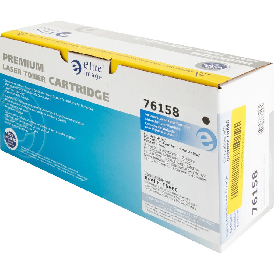 Elite Image Remanufactured Toner Cartridge - Alternative for Brother (TN660) - Laser - 2600 Pages - Black - 1 Each
