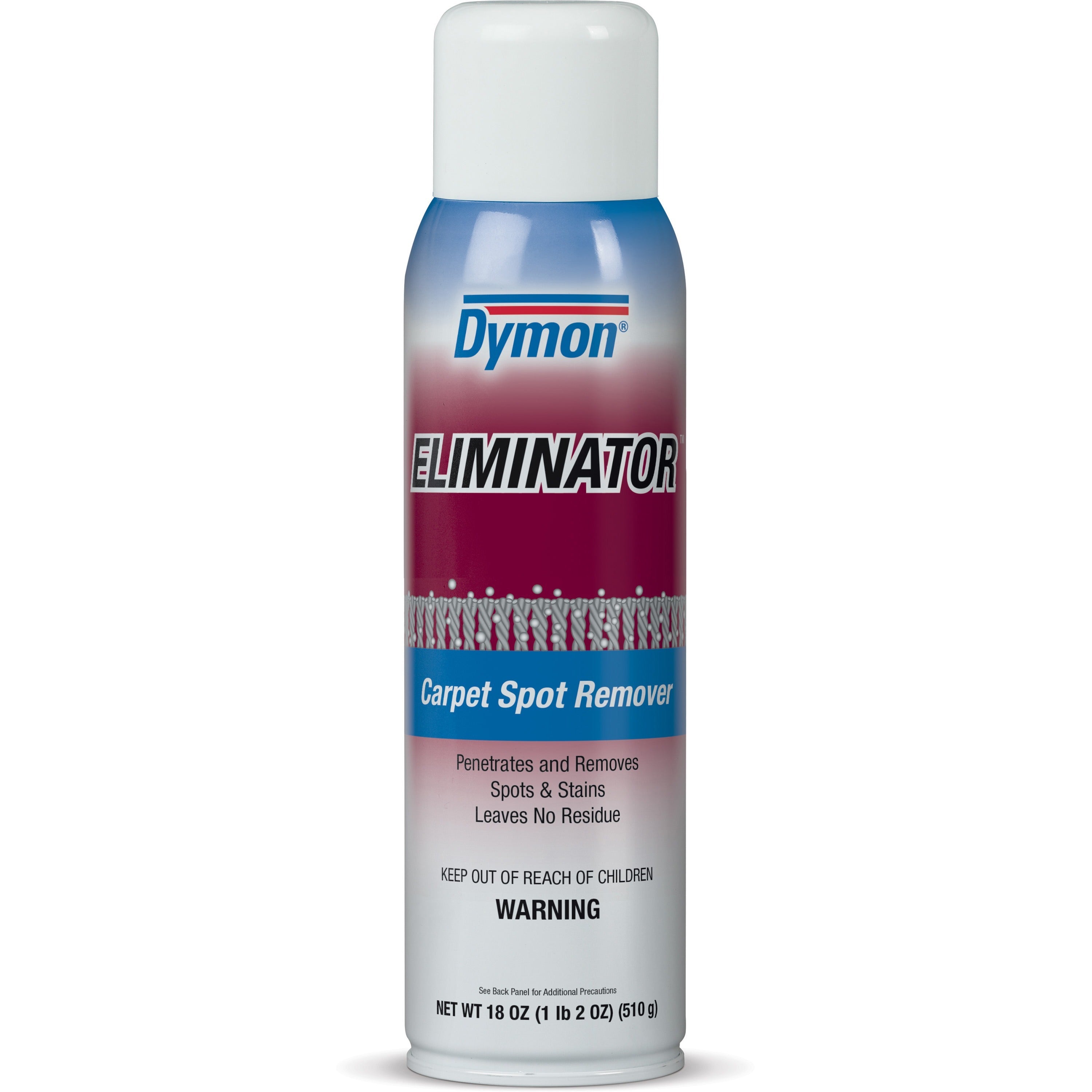Dymon Eliminator Carpet Spot Remover/Cleaner - 18 oz (1.12 lb) - 12 / Carton - Water Based, Deodorize, Textured - White