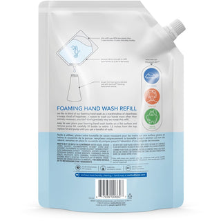 Method Foaming Hand Soap Refill - Sweet Water ScentFor - 28 fl oz (828.1 mL) - Hand - Clear - Triclosan-free - 4 / Carton