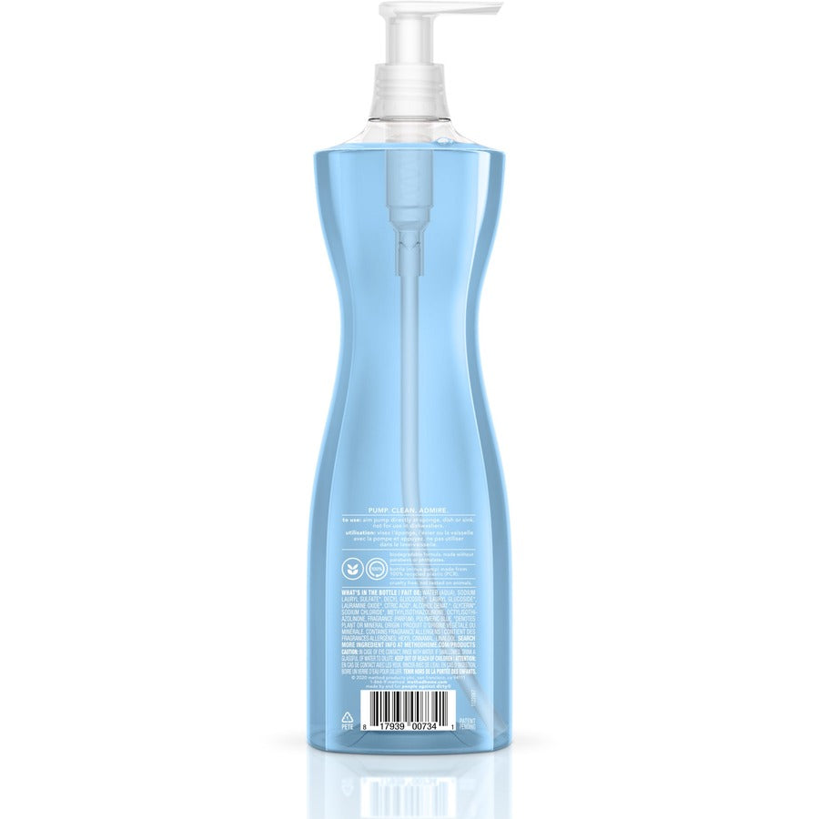 Method Dish Soap - 18 fl oz (0.6 quart) - Sea Mineral Scent - 6 / Carton - Non-toxic, Pleasant Scent, Triclosan-free - Light Blue