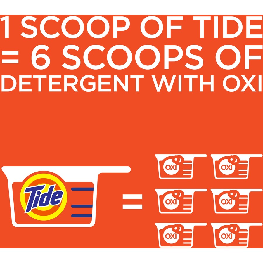 Tide Powder Laundry Detergent - For Clothing, Laundry - Concentrate - 95 oz (5.94 lb) - Original Scent - 3 / Carton - Orange