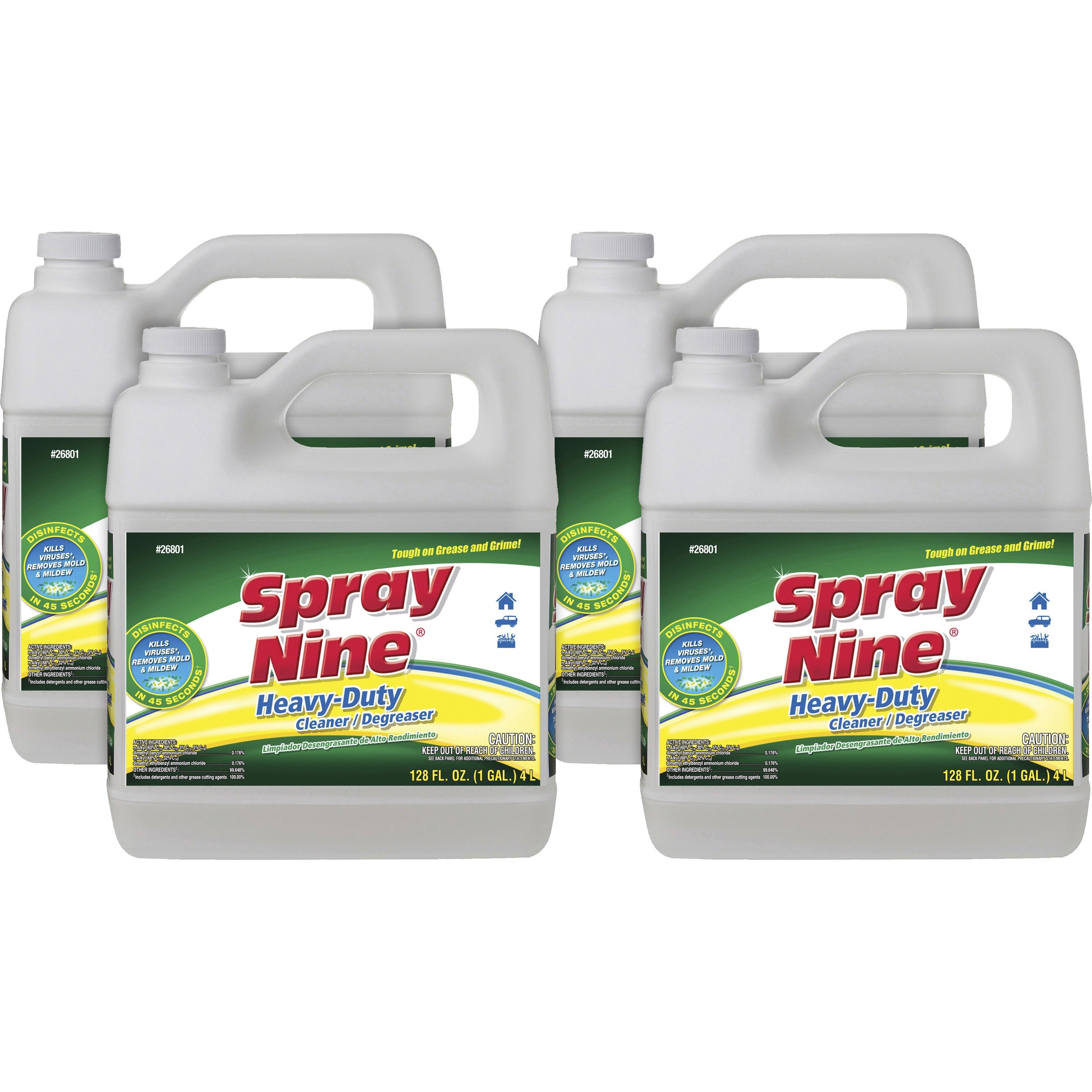 spray-nine-heavy-duty-cleaner-degreaser-w-disinfectant-for-multi-surface-128-fl-oz-4-quart-4-carton-disinfectant-clear_ptx26801ct - 1