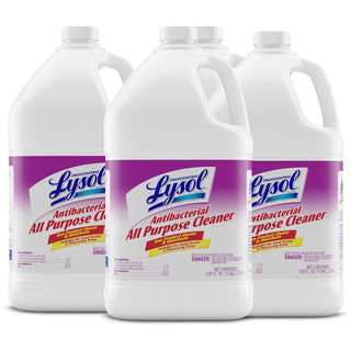 Professional Lysol Antibacterial All Purpose Cleaner - Concentrate - 128 fl oz (4 quart) - 4 / Carton - Heavy Duty, Anti-bacterial, Disinfectant - Clear/Fluorescent Green