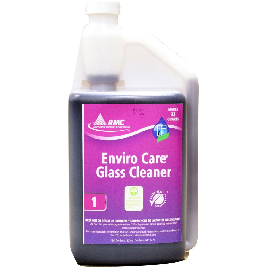 rmc-enviro-care-glass-cleaner-concentrate-32-fl-oz-1-quart-6-carton-bio-based-streak-free-ammonia-free-alcohol-free-purple_rcm12001014ct - 2