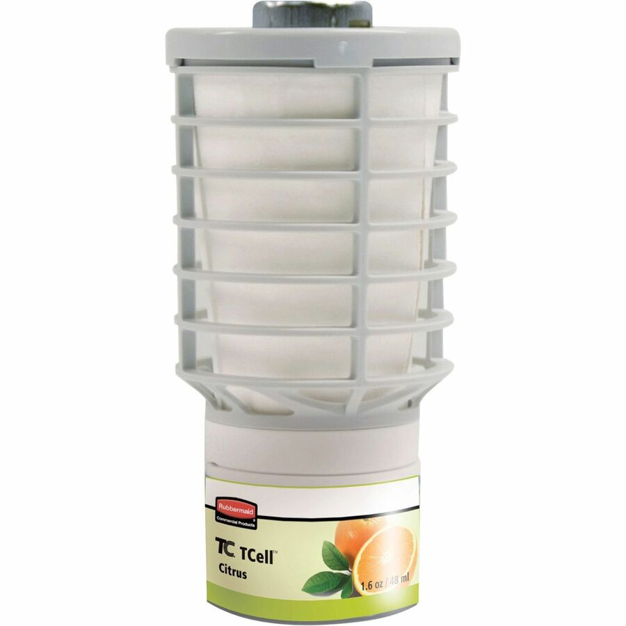 Rubbermaid Commercial TCell Dispenser Fragrance Refill - 6000 ft - Citrus - 60 Day - 6 / Carton - Odor Neutralizer, VOC-free, Recyclable