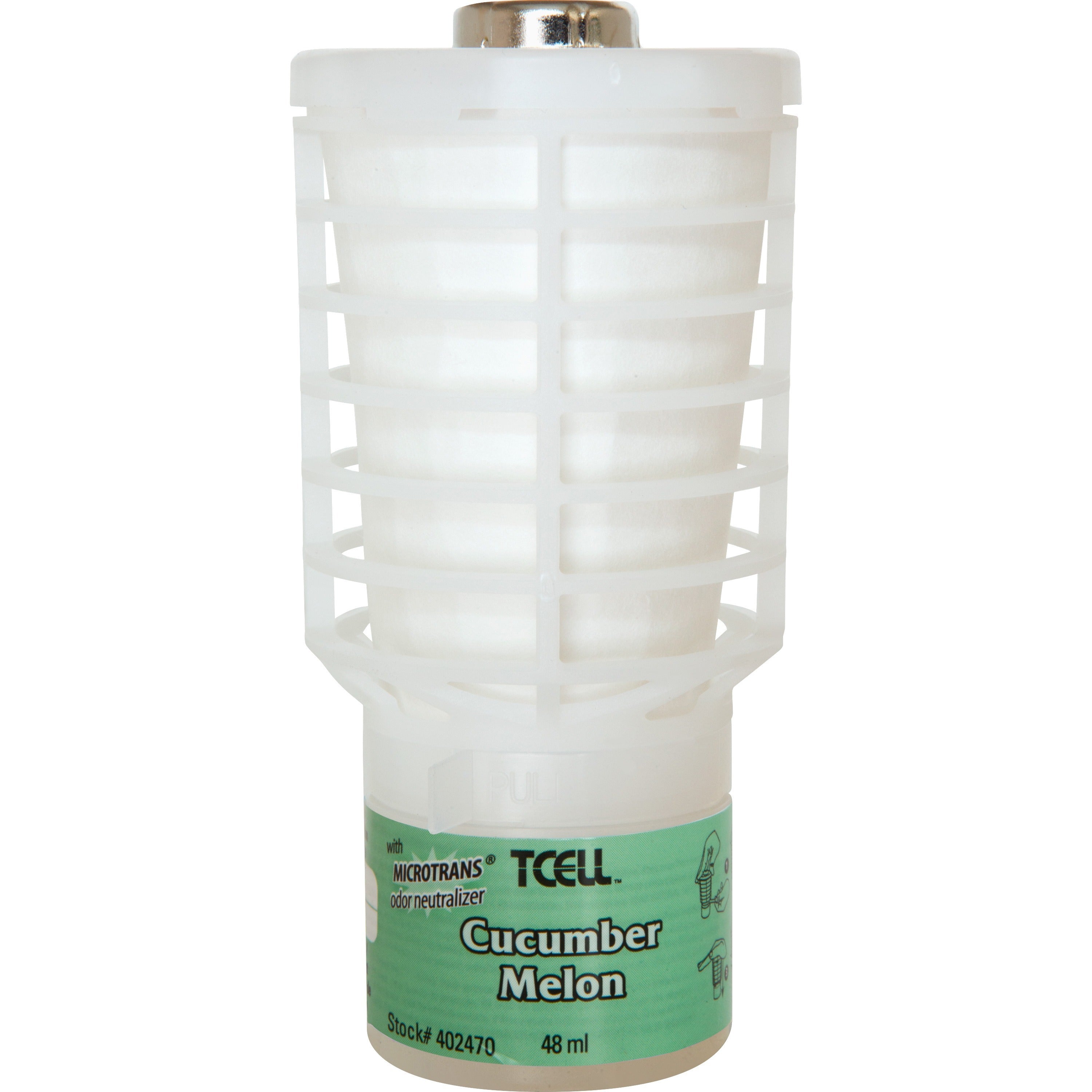 rubbermaid-commercial-tcell-dispenser-fragrance-refill-6000-ft-cucumber-melon-60-day-6-carton-odor-neutralizer-voc-free-recyclable_rcp402470ct - 1