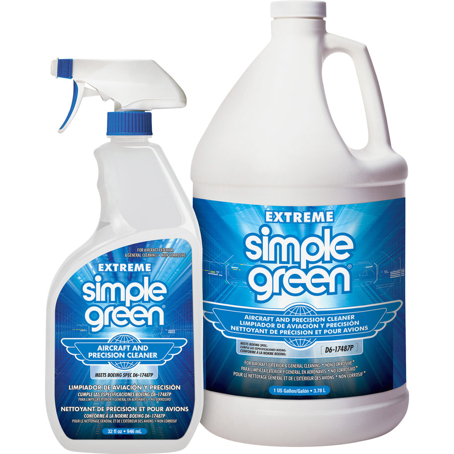 Simple Green Extreme Aircraft/Precision Cleaner - 1 gal - Unscented - 4 / Carton - Clear - 2