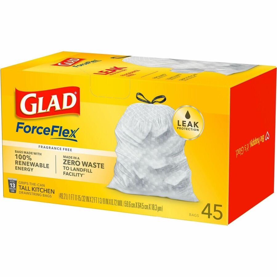 Glad ForceFlex Tall Kitchen Drawstring Trash Bags