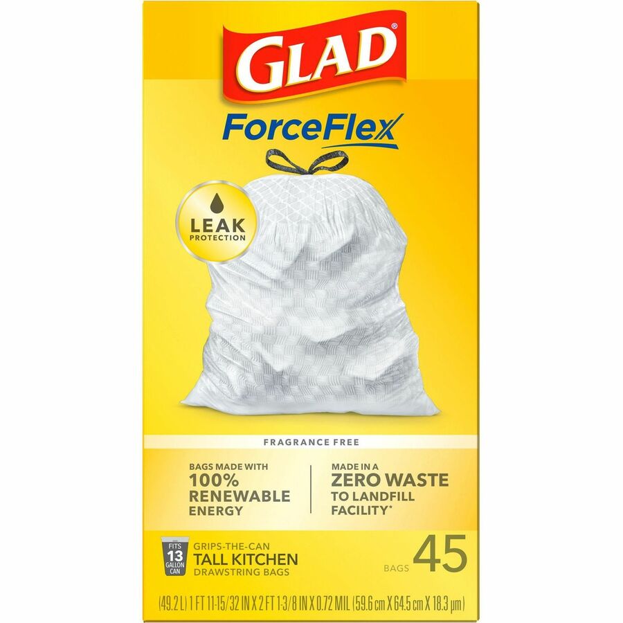 Glad ForceFlex Tall Kitchen Drawstring Trash Bags