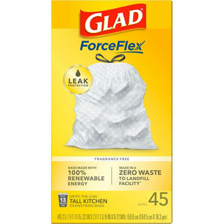 Glad ForceFlex Tall Kitchen Drawstring Trash Bags