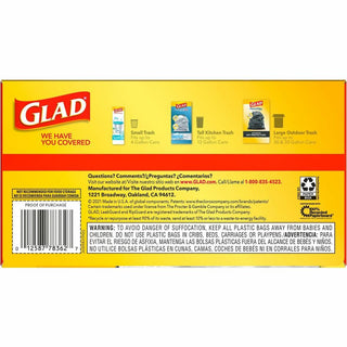 Glad ForceFlex Tall Kitchen Drawstring Trash Bags