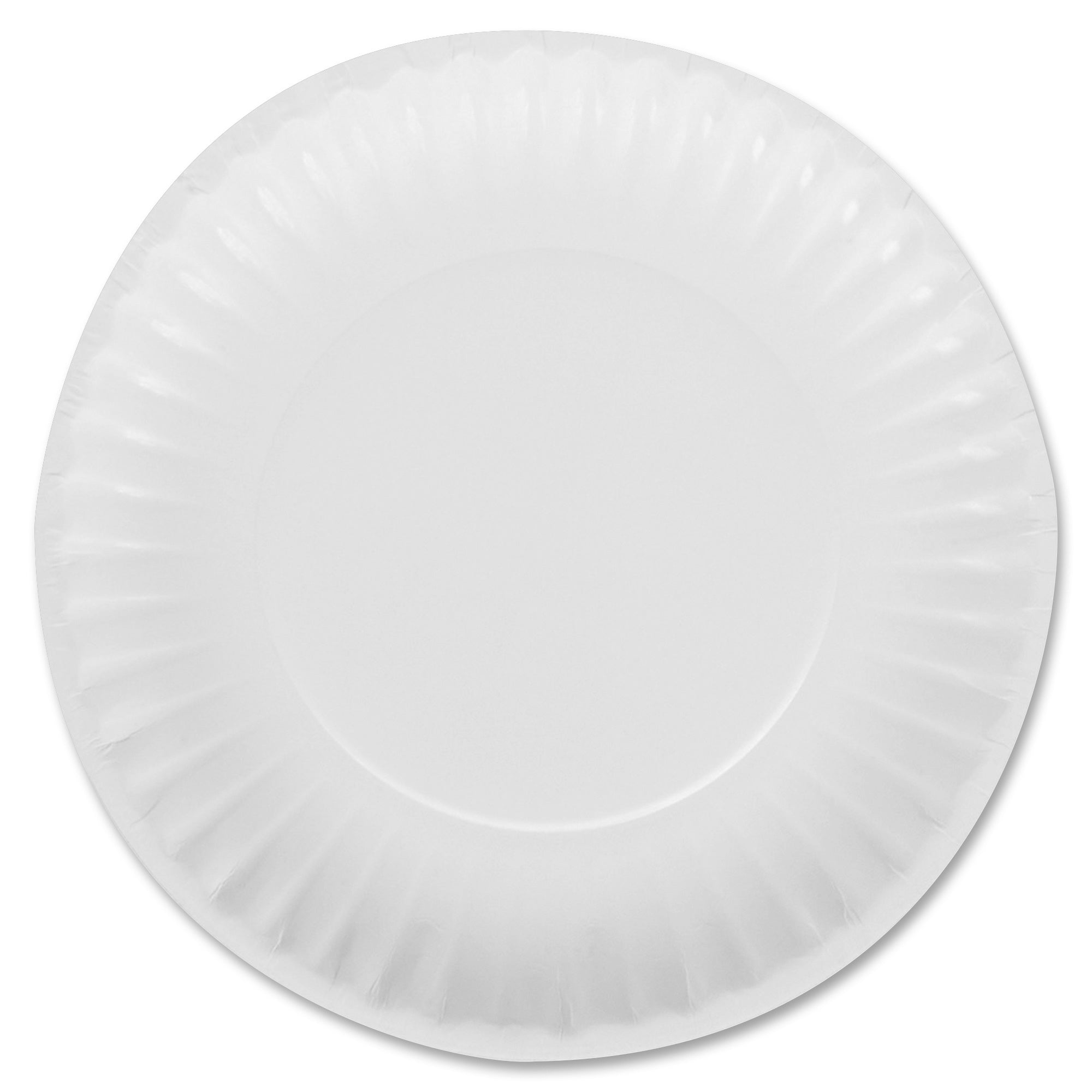 Clay Coated Paper Plates, 6" dia, White, 100/Pack, 12 Packs/Carton