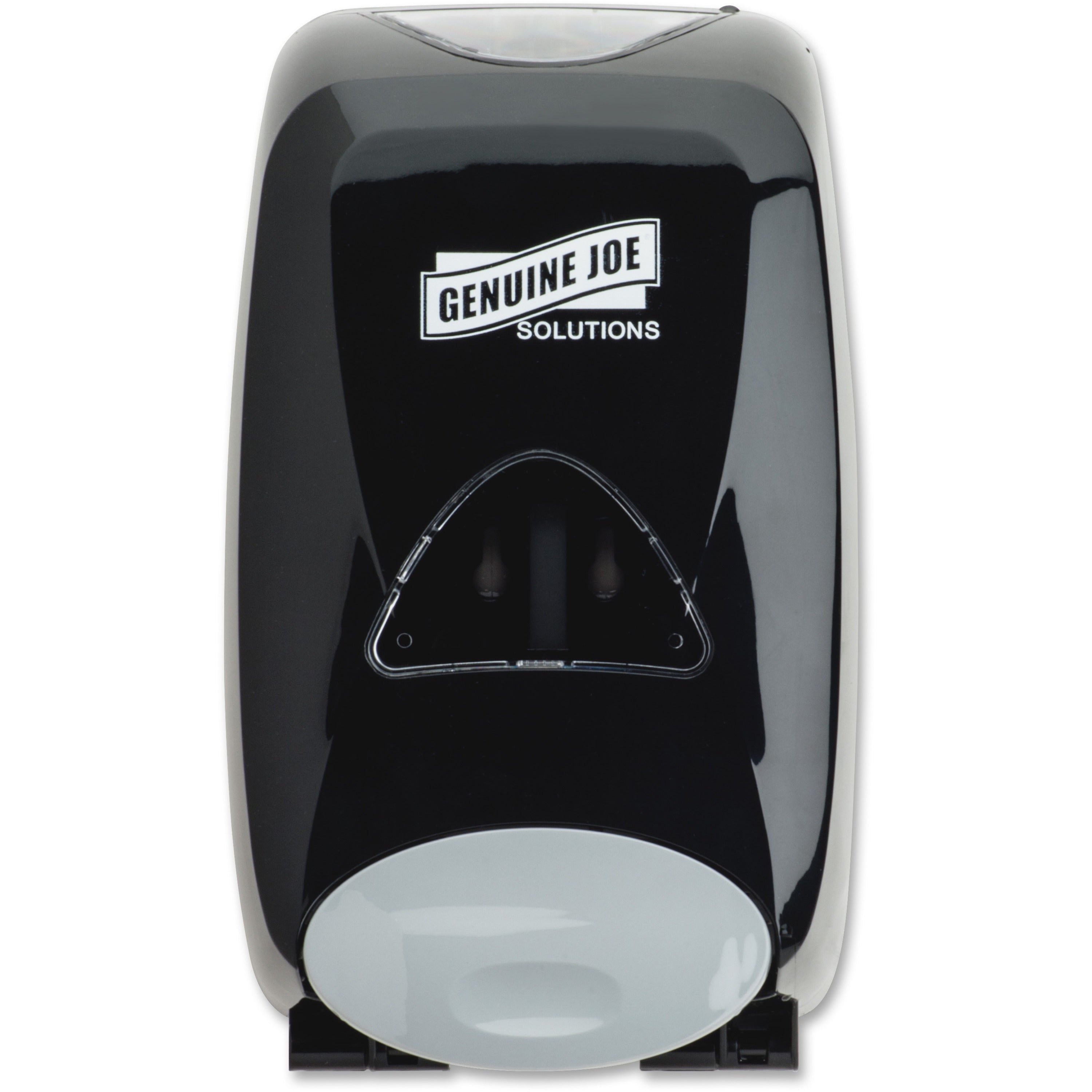 Genuine Joe Solutions Soap Dispenser - Manual - 1.32 quart Capacity - Black - 1Each - 1