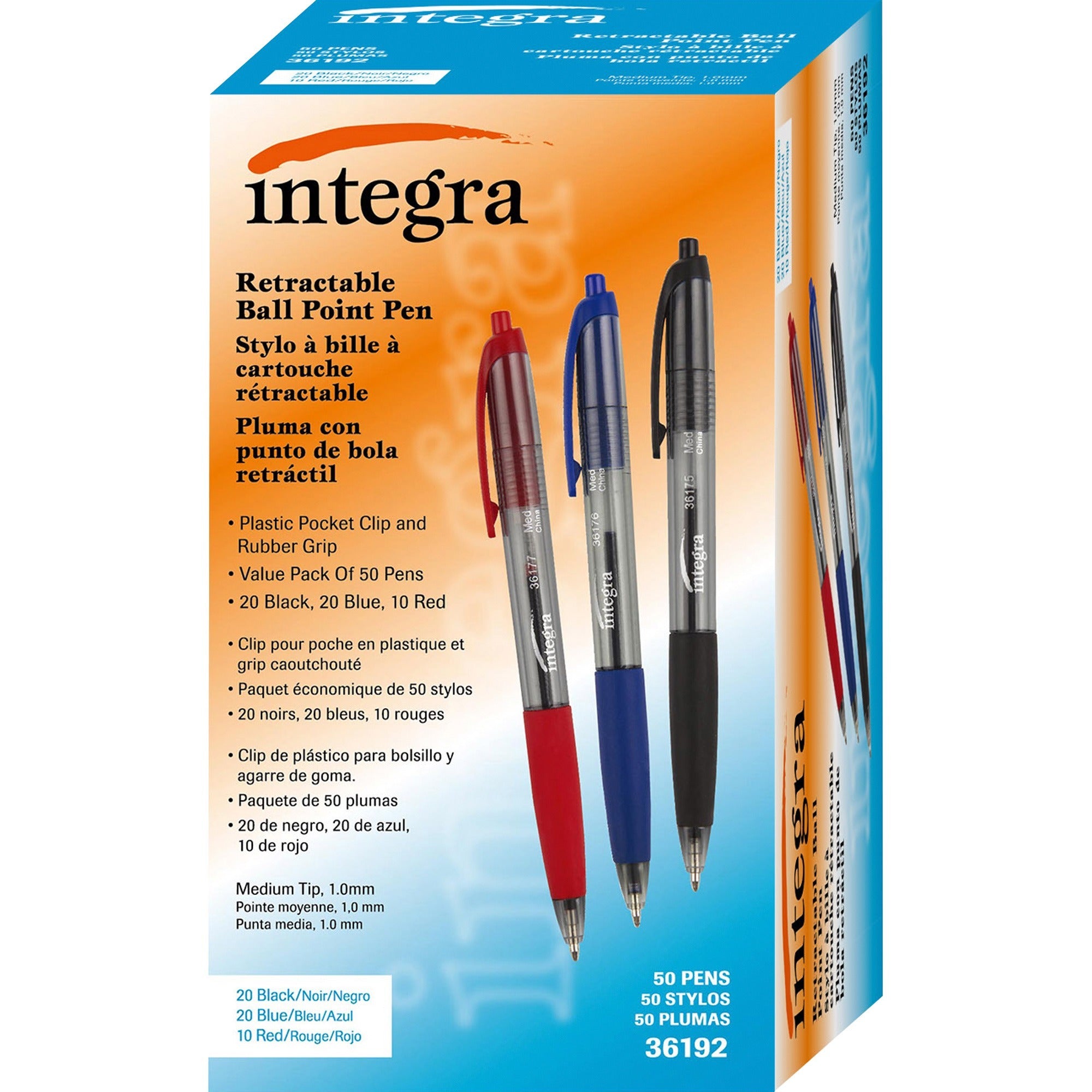 integra-10mm-retractable-ballpoint-pen-medium-pen-point-1-mm-pen-point-size-retractable-assorted-50-box_ita36192 - 1