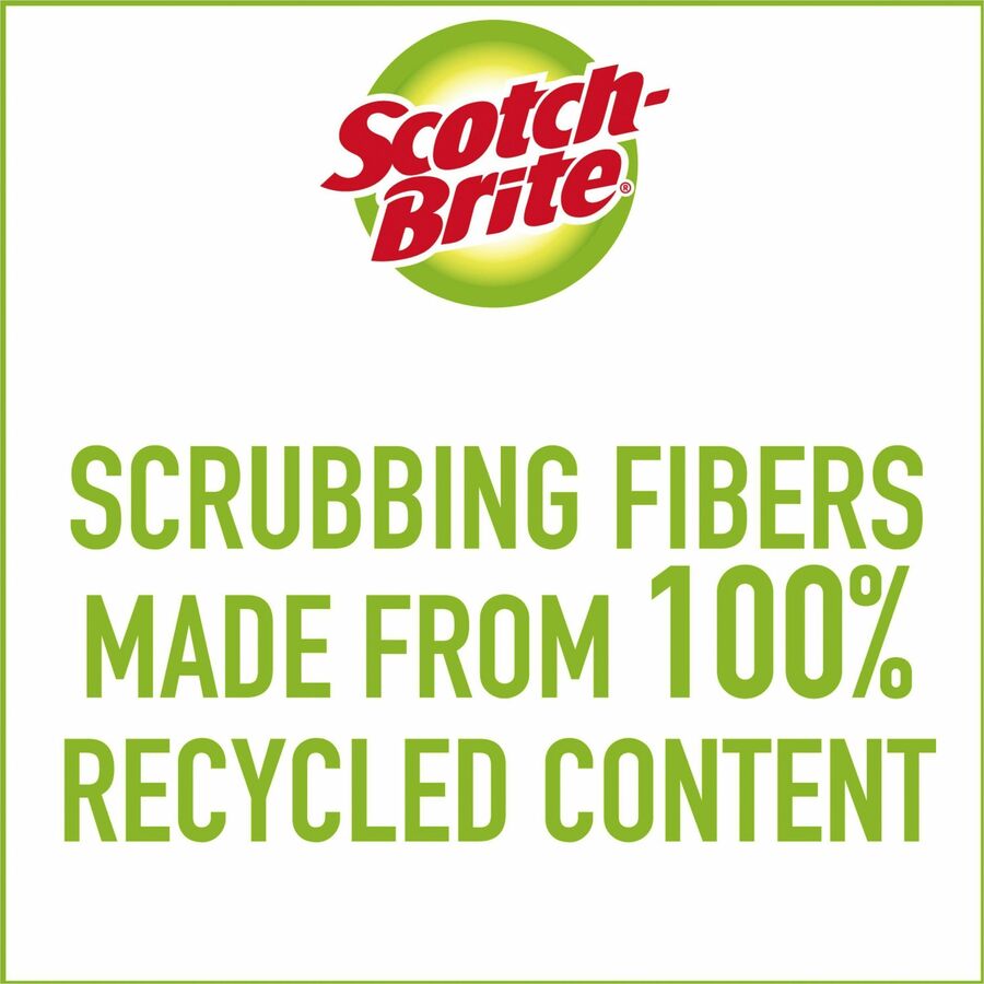 Scotch-Brite Heavy-Duty Scrub Sponges - 2.8" Height x 4.5" Width x 0.6" Depth - 36/Carton - Green, Yellow