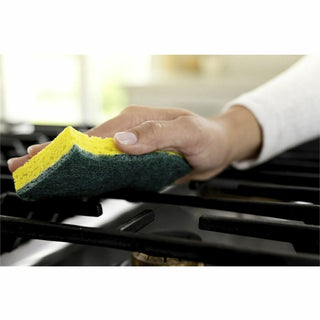 Scotch-Brite Heavy-Duty Scrub Sponges - 2.8" Height x 4.5" Width x 0.6" Depth - 36/Carton - Green, Yellow
