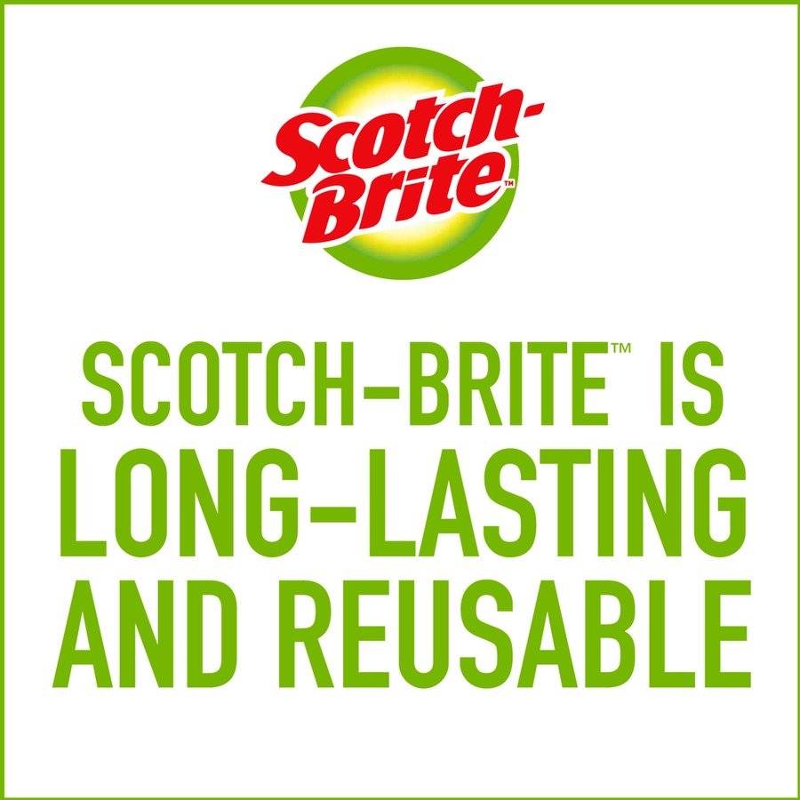 Scotch-Brite Large StayFresh Sponge - 1.6" Height x 7.9" Width x 1.5" Depth - 12/Carton - Cellulose - Assorted