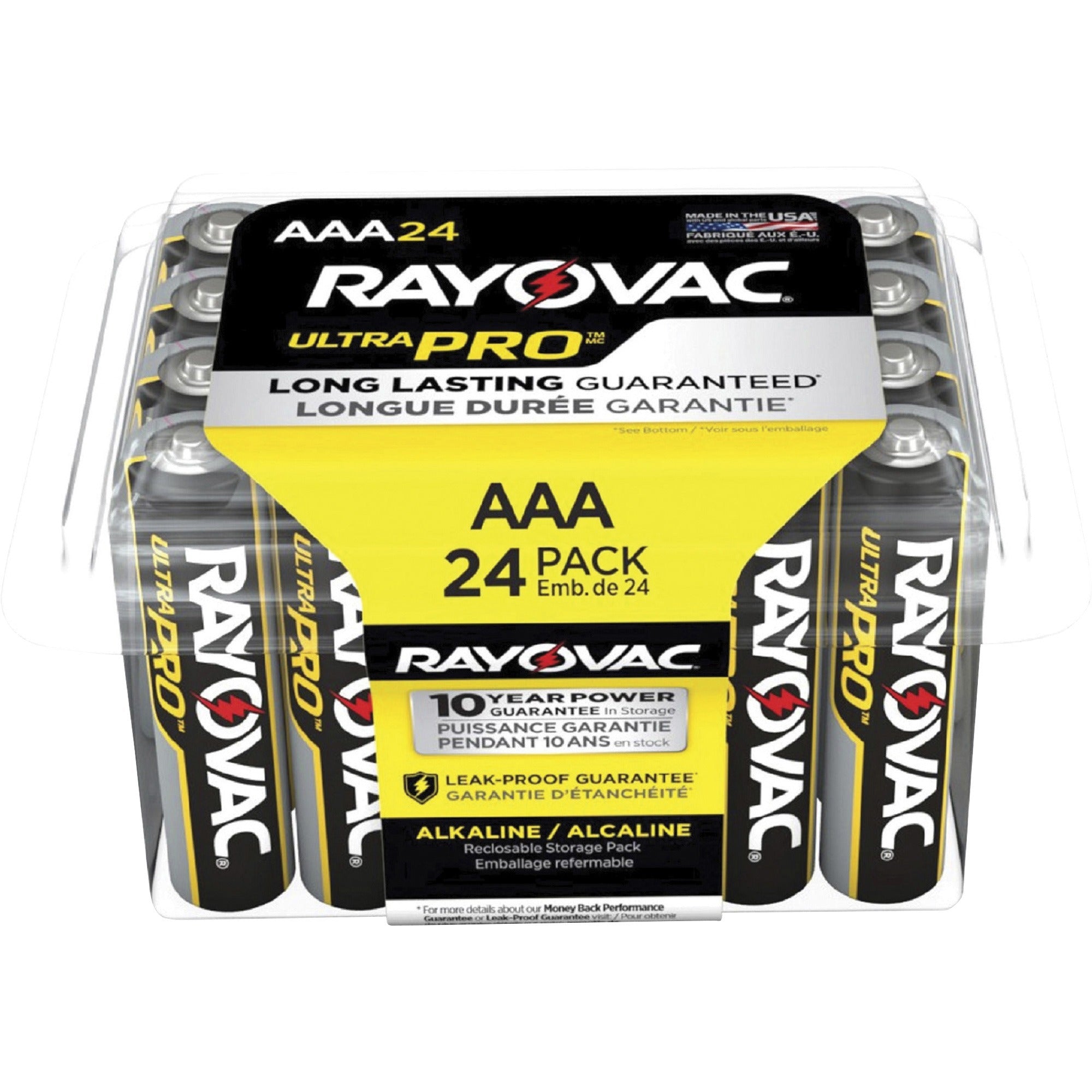 Rayovac Ultra Pro Alka AAA Batteries Storage Pack of 24 - For Multipurpose - AAA - 1.5 V DC - 12 / Carton