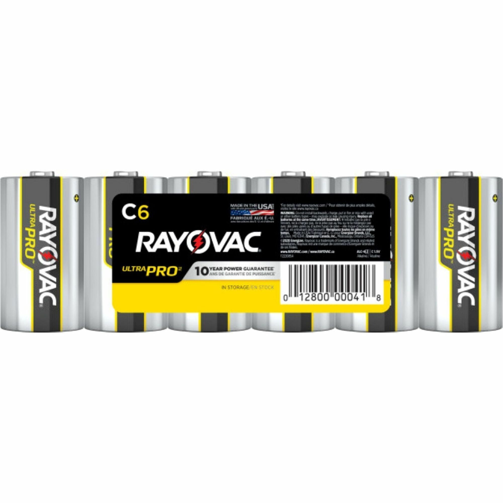 Rayovac Ultra Pro Alkaline C Battery 6-Packs - For Multipurpose - C - 1.5 V DC - 12 / Carton