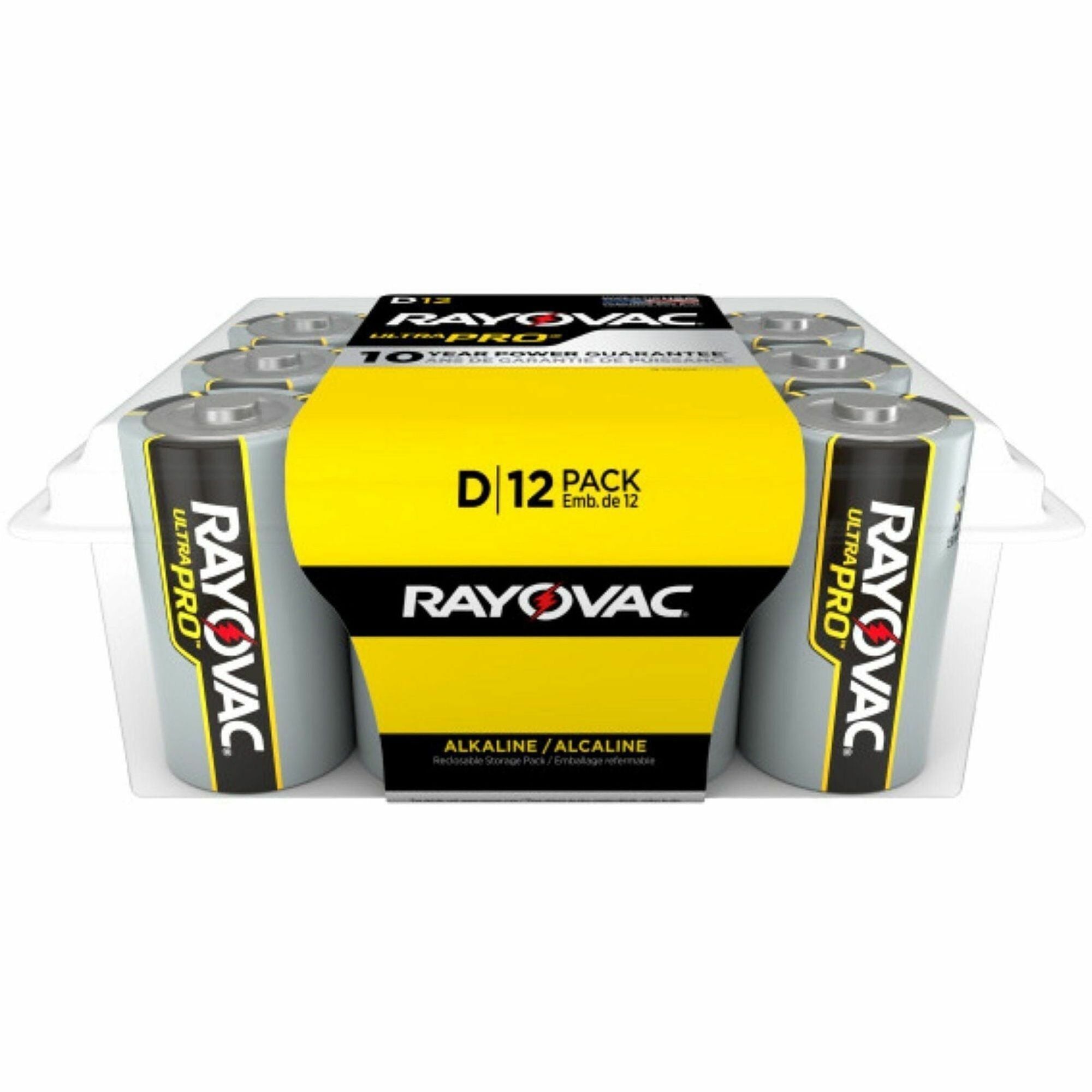 Rayovac Ultra Pro Alkaline D Battery 12-Packs - For Multipurpose - D - 1.5 V DC - 8 / Carton