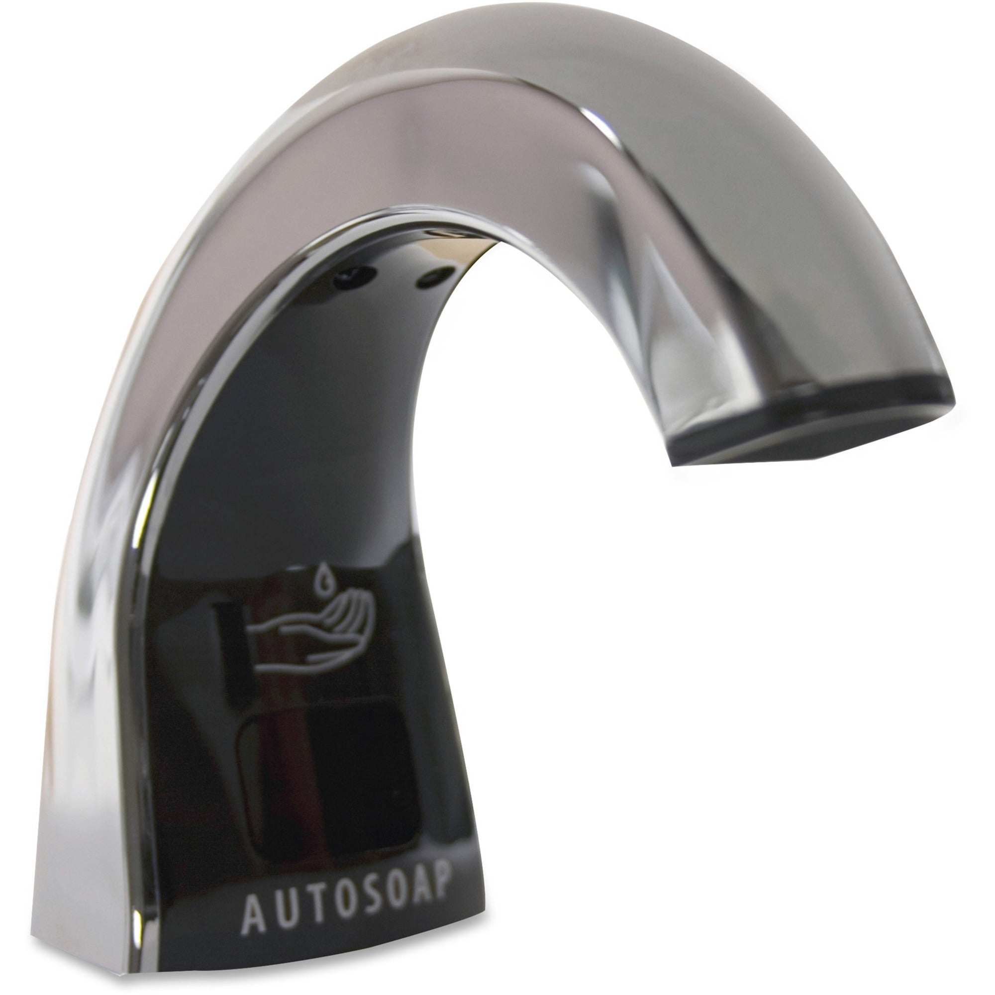 Rubbermaid Commercial One Shot Touch-free Soap Dispenser - Automatic - Chrome, Black - 4 / Carton