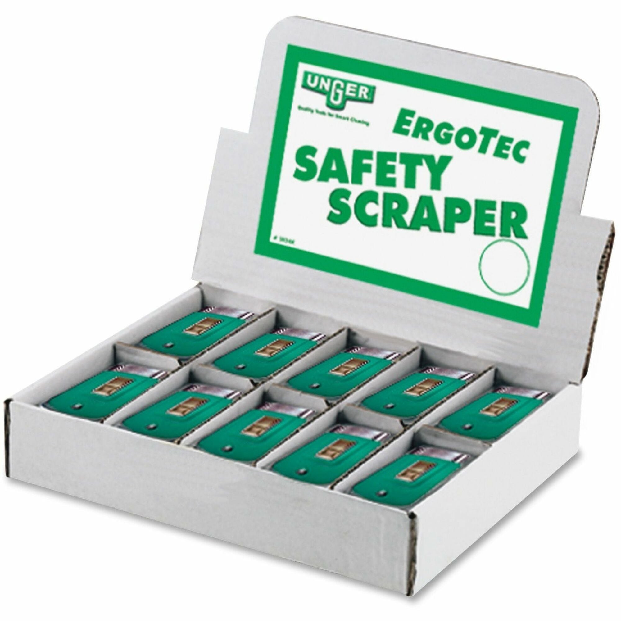 unger-safety-scrapers-150-blade-retractable-safety-lock-non-slip-grip-green-50-carton_ungsr040ct - 1