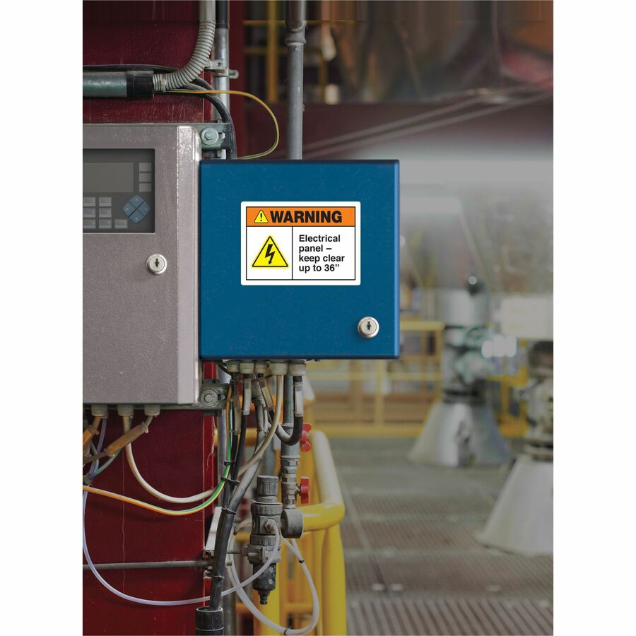 Durable Permanent ID Labels with TrueBlock Technology, Laser Printers, 3.5 x 5, White, 4/Sheet, 50 Sheets/Pack