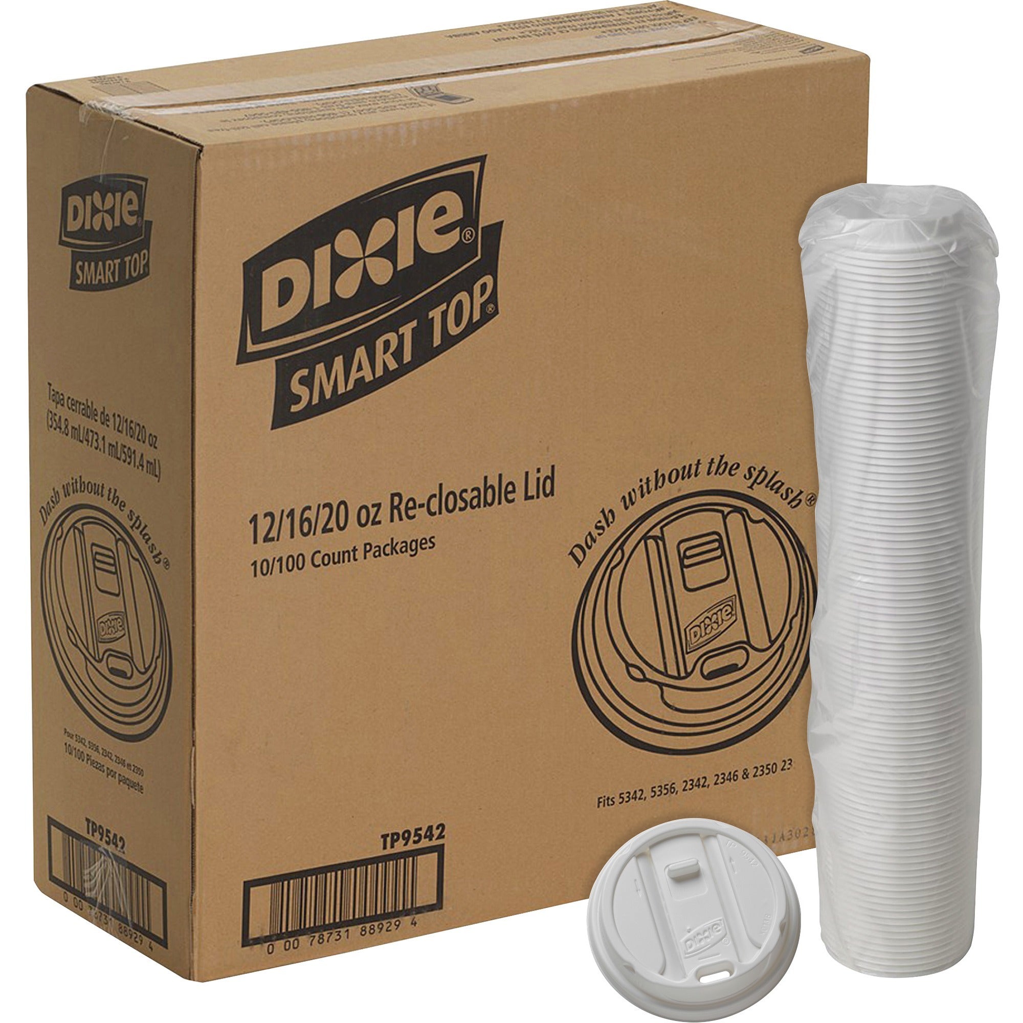 dixie-large-reclosable-hot-cup-lids-by-gp-pro-100-lids-pack-1000-carton-white_dxetp9542ct - 1