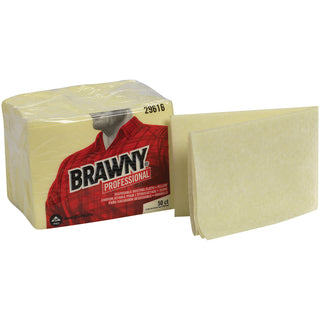 brawny-professional-disposable-dusting-cloths-24-length-x-17-width-50-pack-4-carton-moisture-resistant-soft-strong-yellow_gpc29616ct - 3
