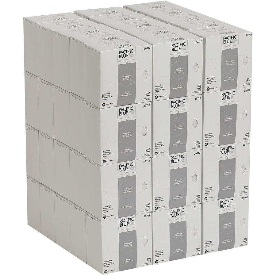 pacific-blue-basic-accuwipe-recycled-disposable-delicate-task-wipers-for-precision-part-instrument-lens-absorbent-soft-non-abrasive-disposable-streak-free-fiber-280-box-60-carton-white_gpc29712ct - 2