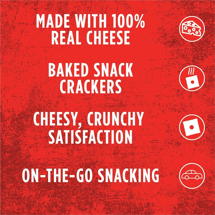 Cheez-It Original Crackers - Low Fat - Cheese - Bag - 1 Serving Pouch - 1.50 oz - 45 / Carton
