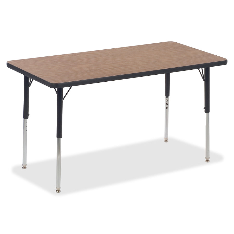 lorell-classroom-activity-tabletop-for-table-tophigh-pressure-laminate-hpl-rectangle-medium-oak-top-x-24-table-top-width-x-48-table-top-depth-x-113-table-top-thickness-assembly-required-1-each_llr99894 - 2