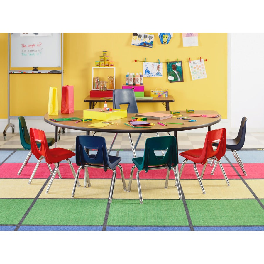 Lorell Classroom Activity Tabletop - For - Table TopHigh Pressure Laminate (HPL) Kidney-shaped, Medium Oak Top x 72" Table Top Width x 48" Table Top Depth x 1.13" Table Top Thickness - 1 Each