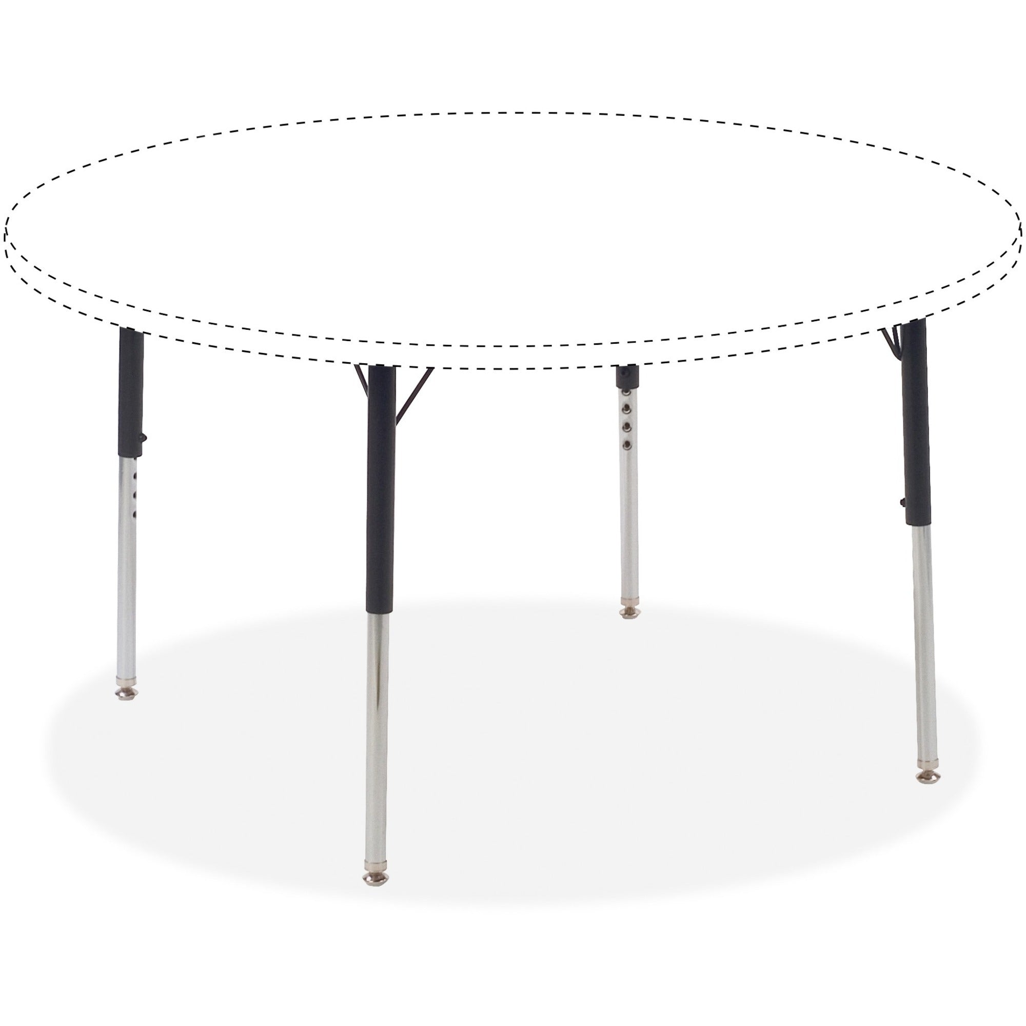 lorell-activity-table-height-adjustable-leg-kit-22-to-30h-30-length-x-11-diameter-black-chrome_llr99899 - 1