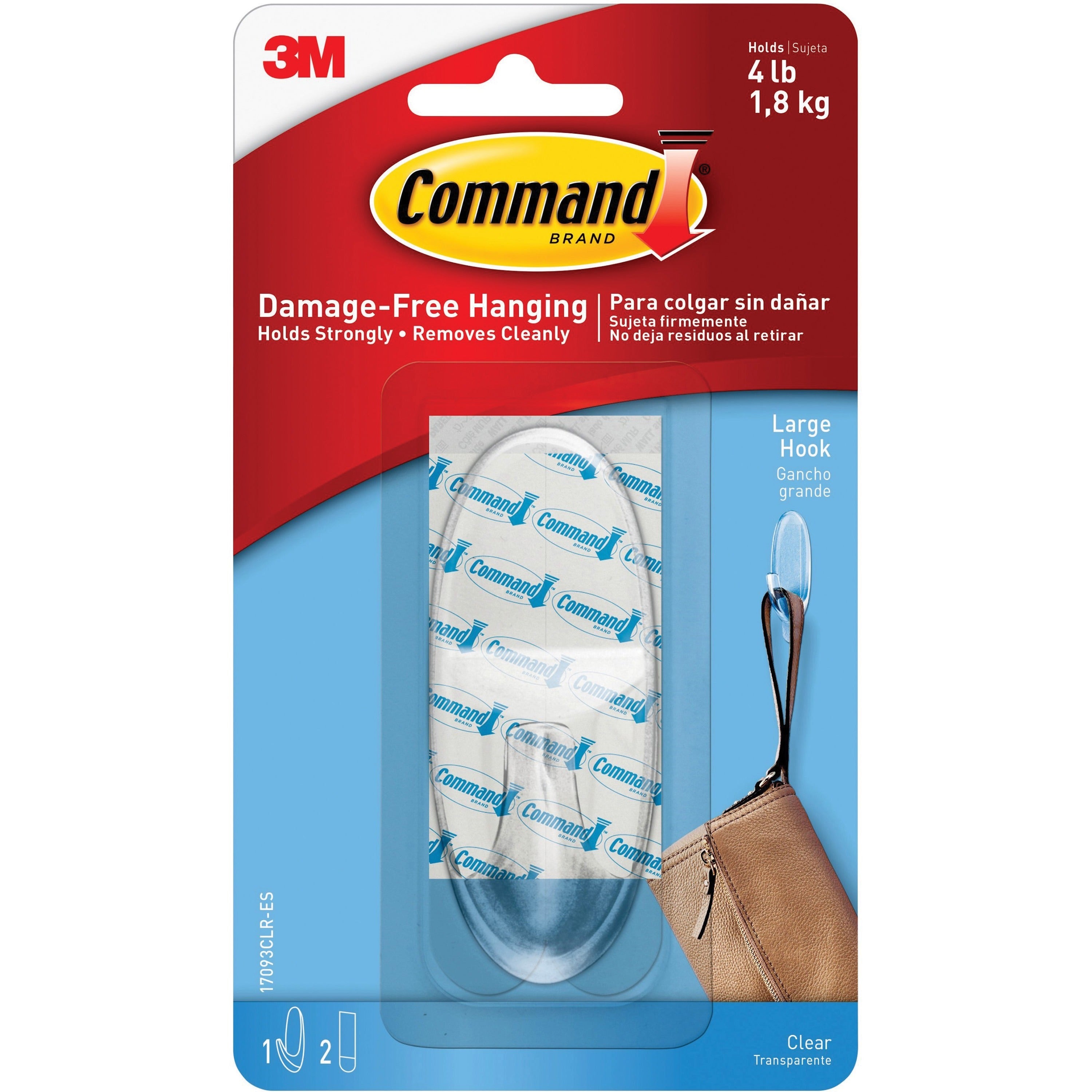command-large-hook-with-clear-strips-4-lb-181-kg-capacity-34-length-for-decoration-plastic-clear-1-pack_mmm17093clres - 1