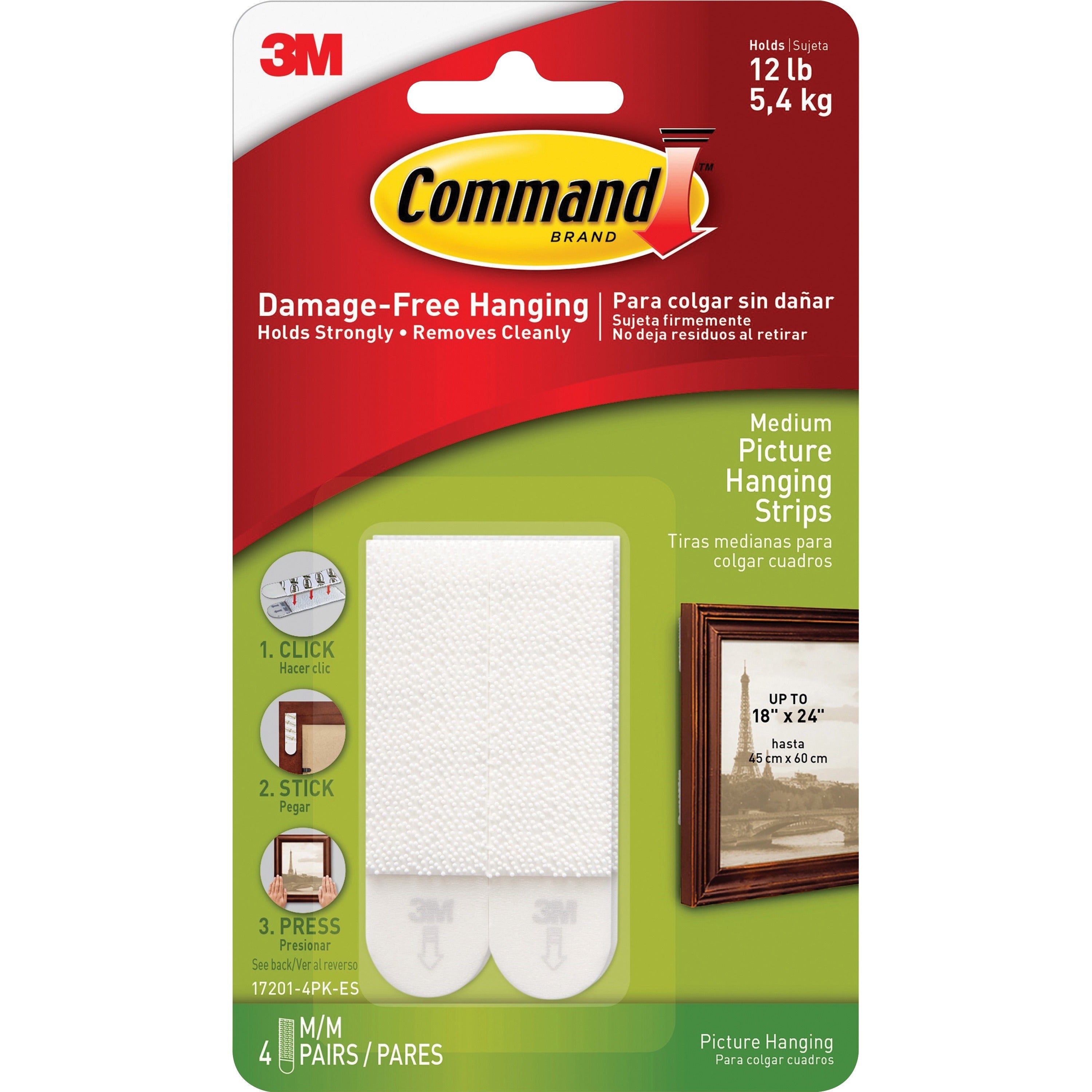 command-medium-picture-hanging-strips-275-length-x-063-width-100-mil-thickness-foam-8-pack-white_mmm172014pkes - 1