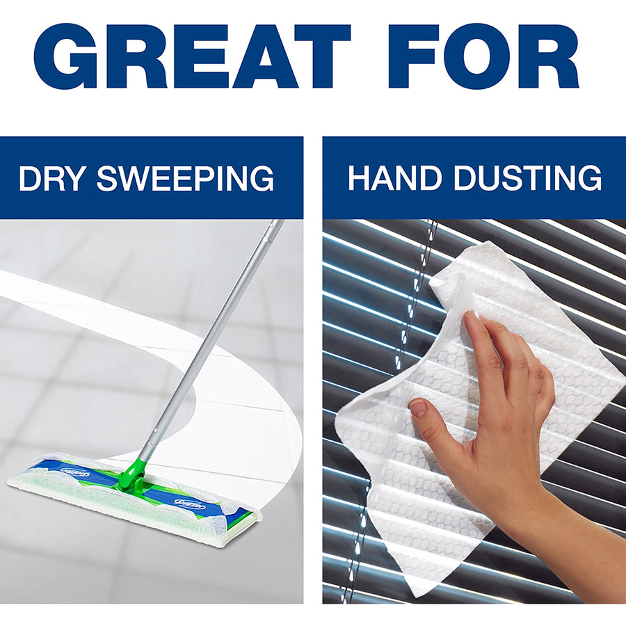 Swiffer Max Dry Cloth Refills - 17.9" Width x 10" Depth - Cloth - White - 96 / Carton