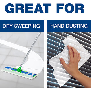 Swiffer Max Dry Cloth Refills - 17.9" Width x 10" Depth - Cloth - White - 96 / Carton